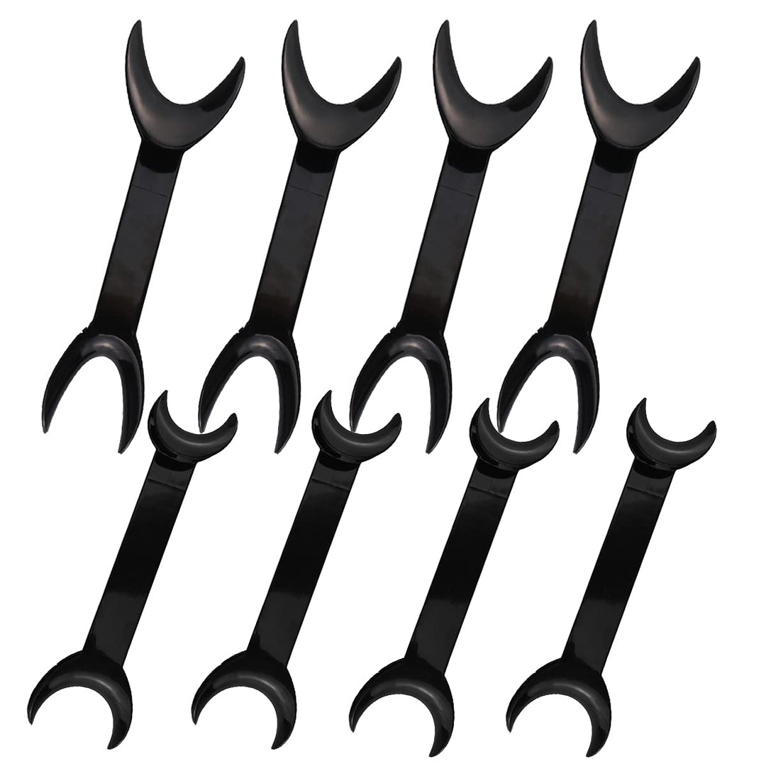 8 Pack Black T-Shape Intraoral Cheek Lip Retractor, 4 Large Size+4 Small Size Double Head Mouth Opener for Teeth Whitening Surgical Retractor, Dental Orthodontic Oral Care Tool