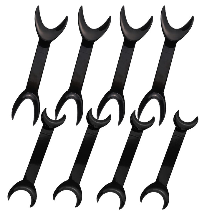 8 Pack Black T-Shape Intraoral Cheek Lip Retractor, 4 Large Size+4 Small Size Double Head Mouth Opener for Teeth Whitening Surgical Retractor, Dental Orthodontic Oral Care Tool