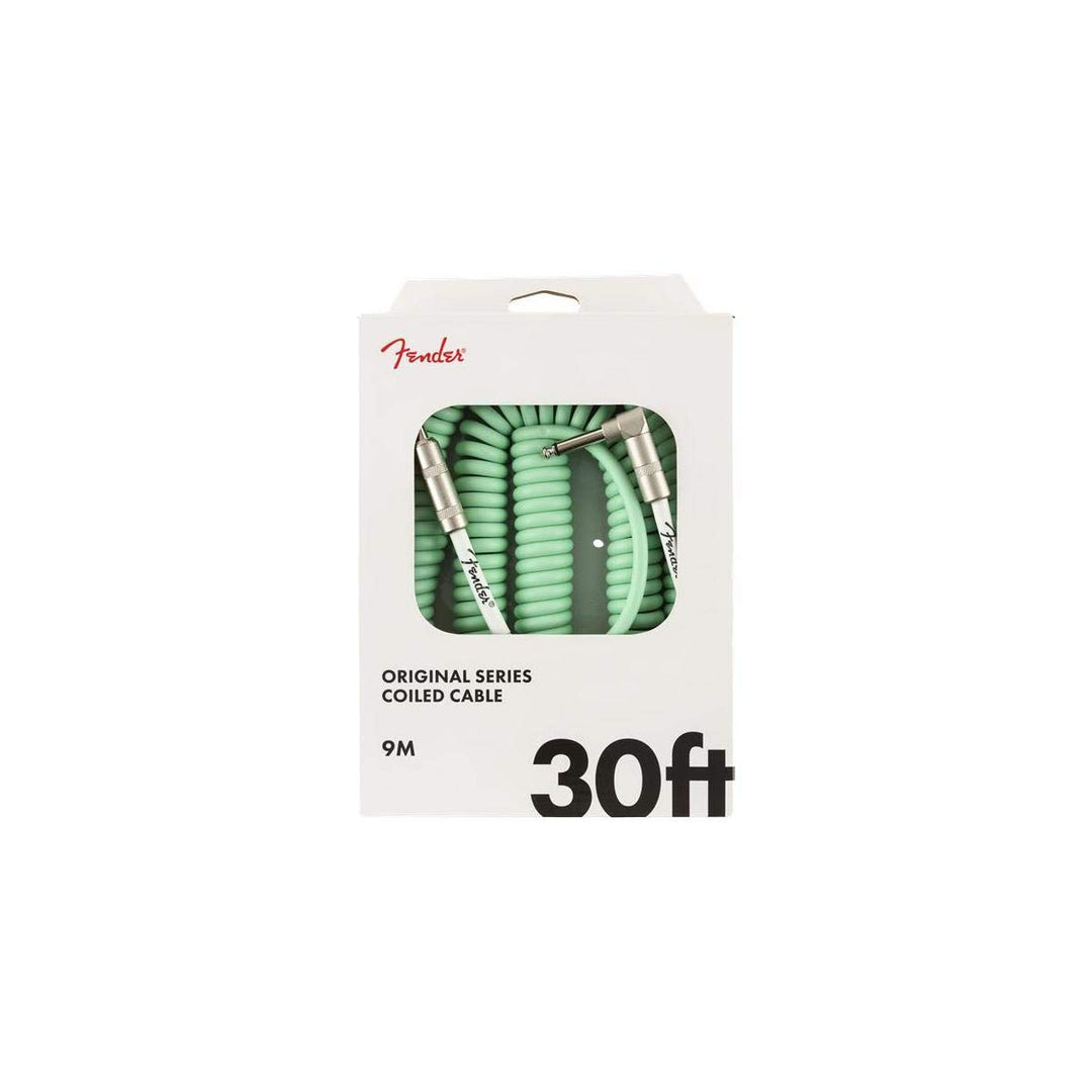 Original Series Coiled Instrument Cable, Guitar Cable, Stocking Stuffers, Guitar Accessories, with Limited, Straight/Angle, Surf Green, 30ft