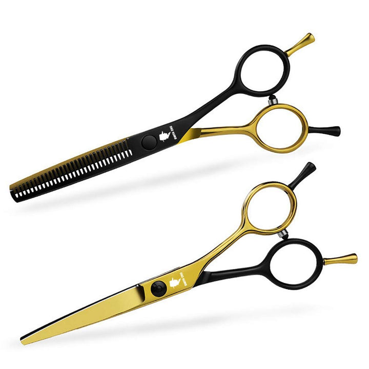 Hair Cutting Scissors Set Professional 5.5 Barber Haircutting Thinning/Texturizing Shears Kits,Trimming Scissor Hairdressing Stainless Steel Shear for Hairdresser