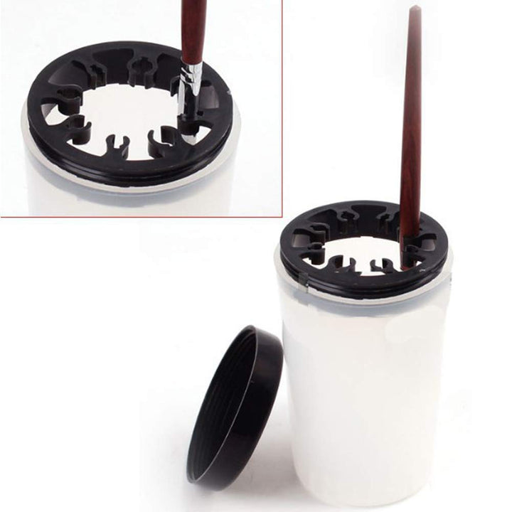 2 Pcs Nail Art Brush Pen Holder Immersion Makeup Brush Nail Art Brush Cleaner Cup Container