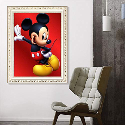 5D Diamond Painting Kits for Adults Kids, Red Mouse Handsome Full Drill Paint with Diamonds,Wall Paintings for Living Room Diamond Cross Stitch Arts Canvas for Home Decor 11.8x15.7 inch