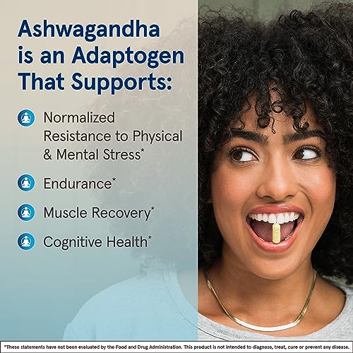 ® Ashwagandha Capsules, 300 mg Supplement Supports Normalized Resistance to Mental and Physical Stress, 120 Veggie Capsules, 60 Day Supply