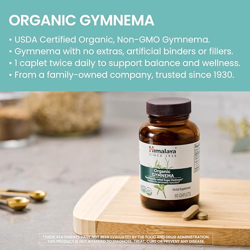 Organic Gymnema Sylvestre Herbal Supplement USDA Certified Organic, Non-GMO, 700 mg, 60 Plant-Based Caplets