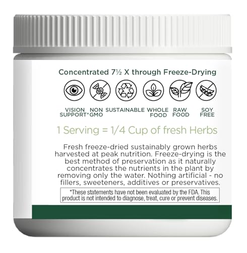 Eclectic Herb - Eye Food Powder | Vision Support, Superfood Vitamin and Mineral Supplement | Supports Eye Health | Bilberry + Gingko | Freeze Dried, Organic, Vegan, Non-GMO (4.9 oz | 138 g)