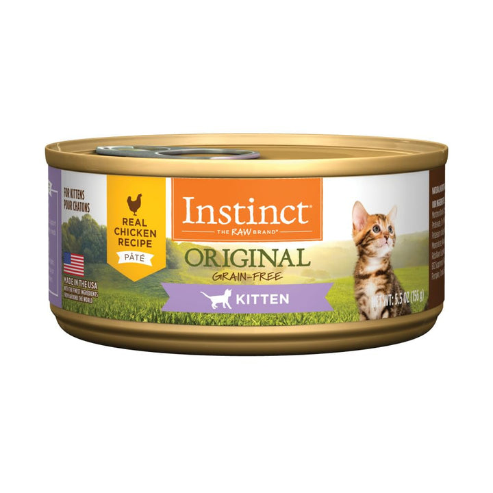 Original Pate Kitten Wet Cat Food, Grain Free - Real Chicken, 5.5 oz. Cans (Pack of 12)