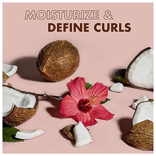 Fair Trade Sulfate Free Coconut Hibiscus Curl & Style Milk with Silk Protein & Neem Oil For Thick, Defined, Curly Hair 8 oz