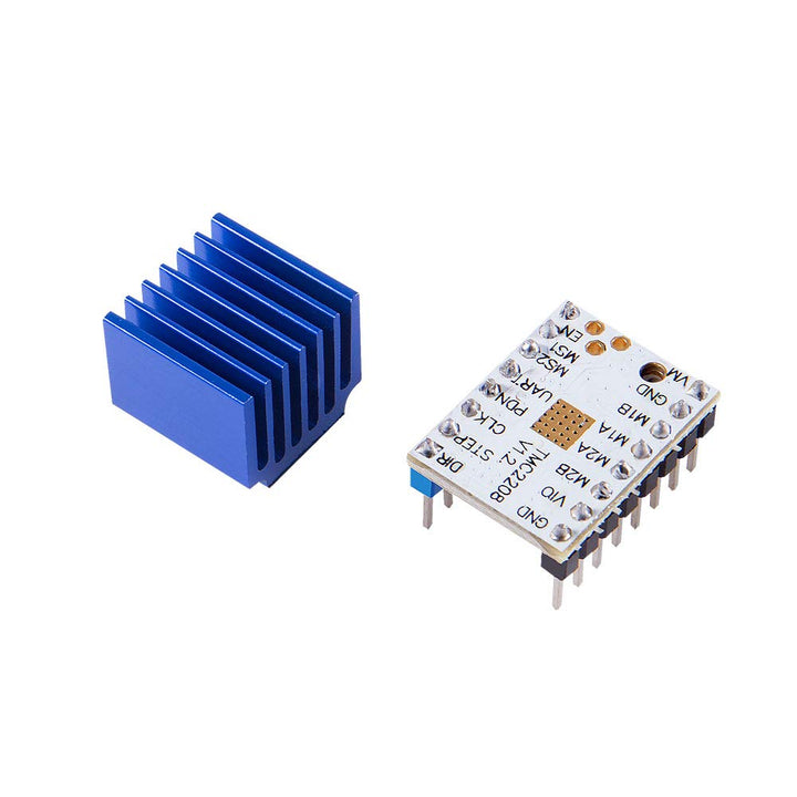 5Pcs TMC2208 3D Printer Stepper Motor Driver, TMC2208 V1.2 Stepper Driver Module with Heat Sink Screwdriver for 3D Printer Controller Mother Boards Reprap Ramps1.4 MKS Prusa i3 Ender-3 Pro