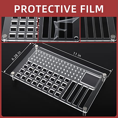 YIMAGUJRX RUNJRX 32 Switches Acrylic Lube Station,Keyboard Lube Kit,Switch Opener,Switch Lube,Switch Puller,Keycap Puller,Switch Lube Tool for Custom Mechanical Keyboard (12Pcs)