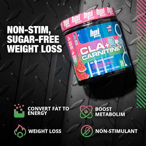 CLA+Carnitine–Conjugated Linoleic Acid–Weight Loss Formula –Metabolism, Performance, Lean Muscle–Caffeine Free–For Men & Women–Watermelon Freeze–50 servings – 12.34 oz.(Packaging May Vary)