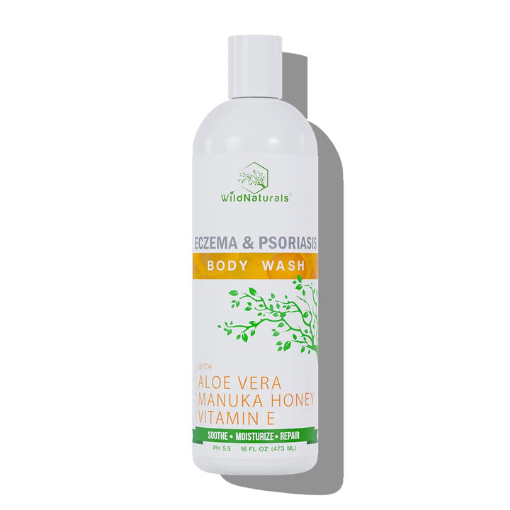 Organic Body Wash – Moisturizing & Exfoliating Wash for Sensitive, Dry, Itchy Skin – Hydrating Hypoallergenic Body Wash for Men & Women