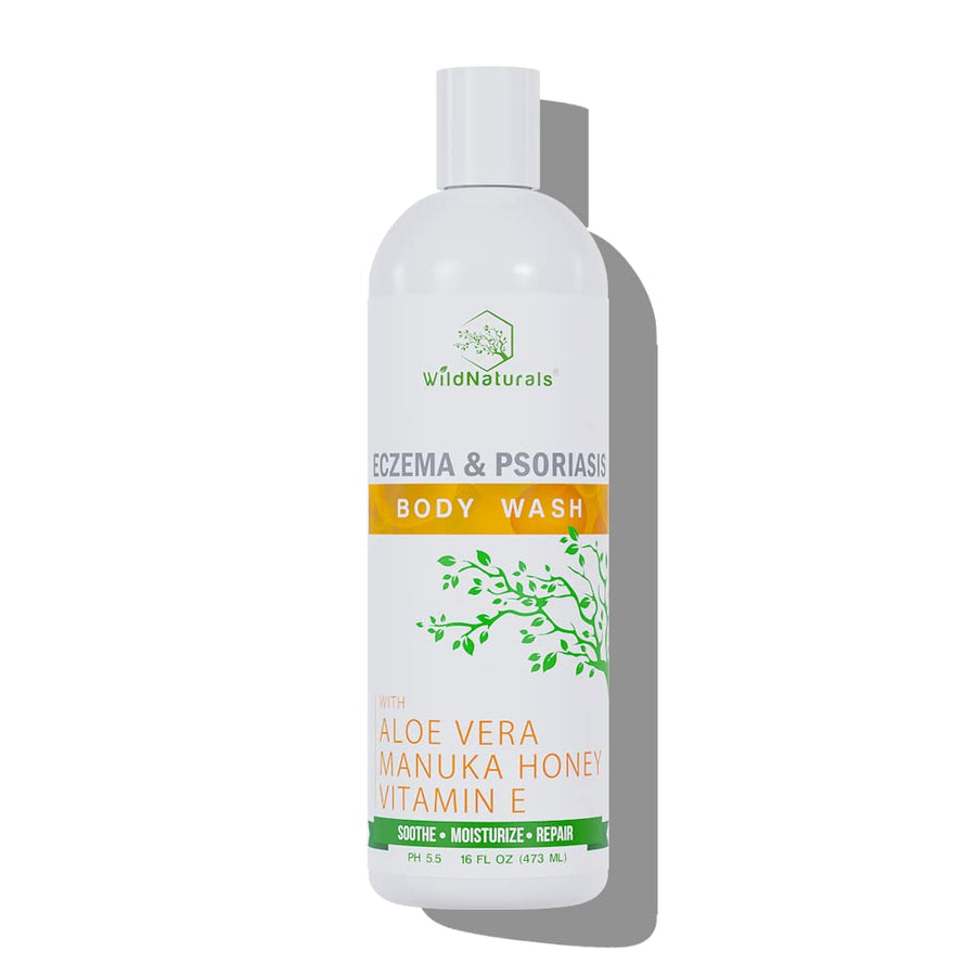 Organic Body Wash – Moisturizing & Exfoliating Wash for Sensitive, Dry, Itchy Skin – Hydrating Hypoallergenic Body Wash for Men & Women
