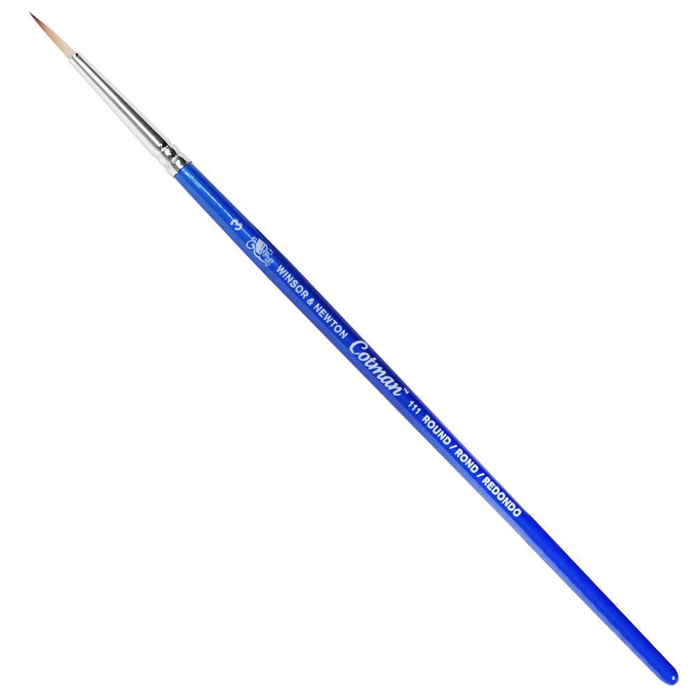 Winsor & Newton Cotman Water Colour Series 111 Short Handle Synthetic Brush, SH #3