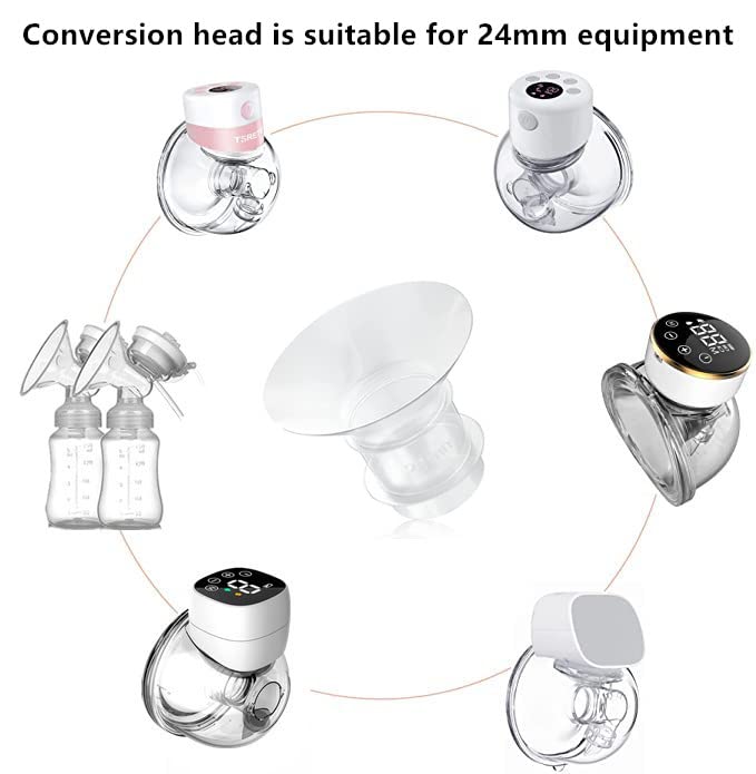 Flange 19mm Replacement,Suitable for S9/S10/S12,Wearable Breast Pump Shield/Flange Insert,Milk Collector 24mm Universal