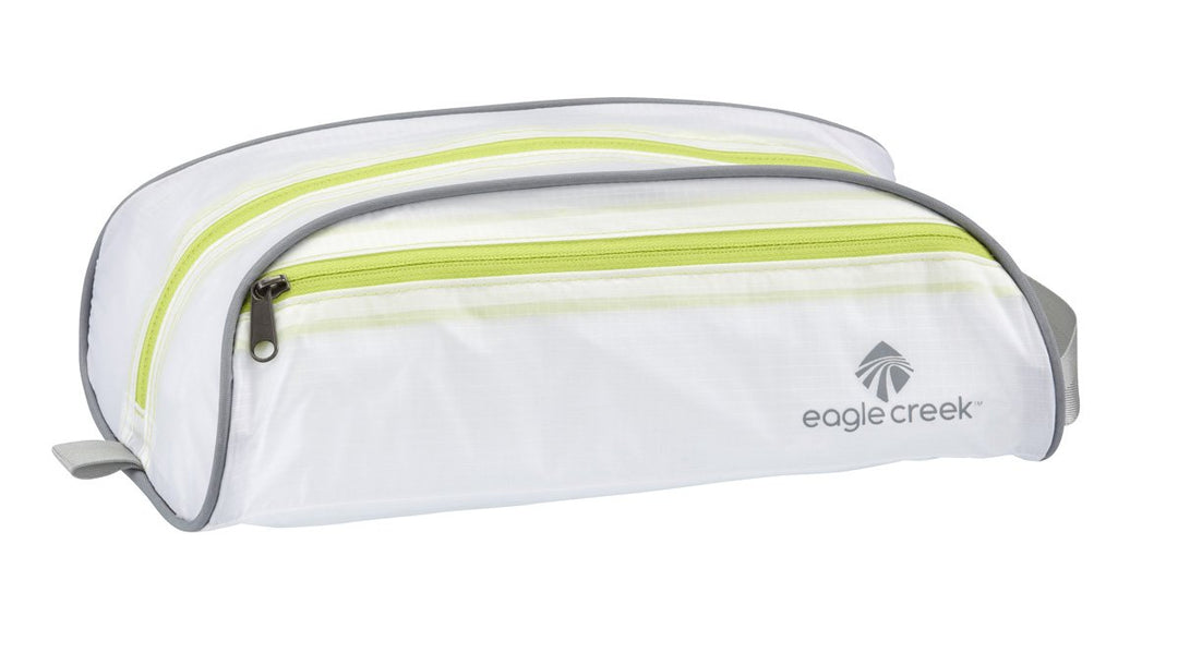 Pack-It Specter Quick Trip Travel Toiletry Bag - Compact and Durable Organizer with Easy Open Full Zip Opening and Grab Handle for Hanging, White/Strobe - One Size