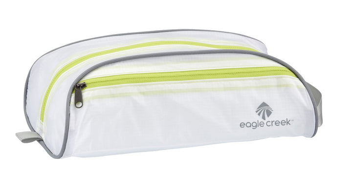 Pack-It Specter Quick Trip Travel Toiletry Bag - Compact and Durable Organizer with Easy Open Full Zip Opening and Grab Handle for Hanging, White/Strobe - One Size
