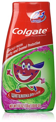 Kids 2 In 1 Toothpaste & Mouthwash, Watermelon Flavor, 4.6 oz (130 g)