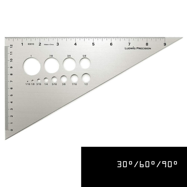 Ludwig Precision 10 30-60-90-Degree Aluminum Drafting Triangle, 83010