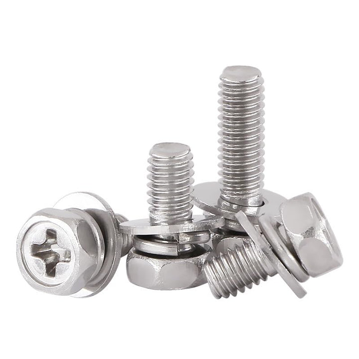 6-Pack Motorcycle Battery Terminal M6 x16mm Bolt Square Nut Kit Stainless Steel 304, ATV Battery Terminal Bolts, Stainless Steel M6 Bolts for Motorcycle, Boat, E-Bike, Electric forklifts