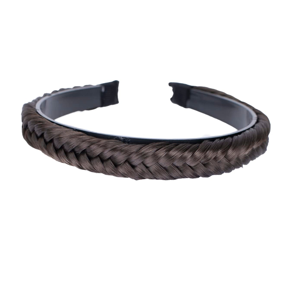 PRETTY Headband Plaited Braid Hair Band Hair Piece -BROWN BRUNETTE