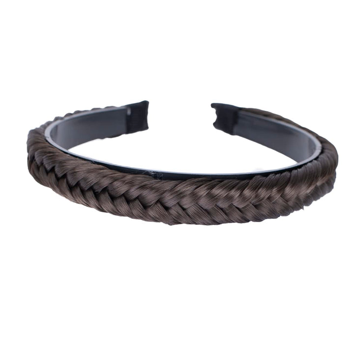 PRETTY Headband Plaited Braid Hair Band Hair Piece -BROWN BRUNETTE