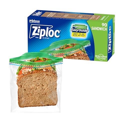 ® Brand Sandwich Bags - 5.88 Width x 6.50 Length - Clear - 90/Box - 90 Per Box - Sandwich, Food