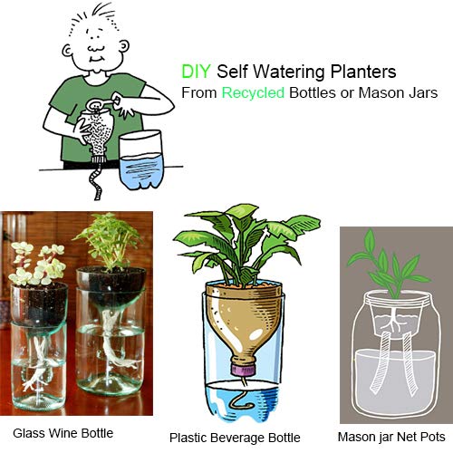 50 feet 1/4 inch Self Watering Capillary Wick Cord Vacation Plant Watering DIY Hydroponic Wicking Self-Watering Planter Pot Automatic Water System Device Potted Violet self Watering Rope