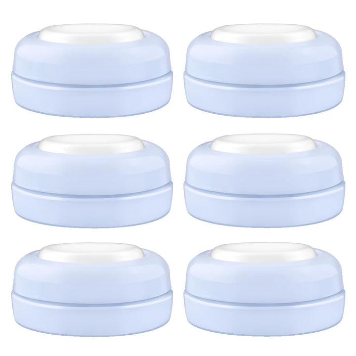Screw Lids Aka Travel Caps with Rewritable Sealing Disc Compatible with Avent Bottle, Wide Mouth Bottles; Cap Replace Avent Natural Bottle Sealing Ring and Sealing Disc, 6pcs. (Blue)
