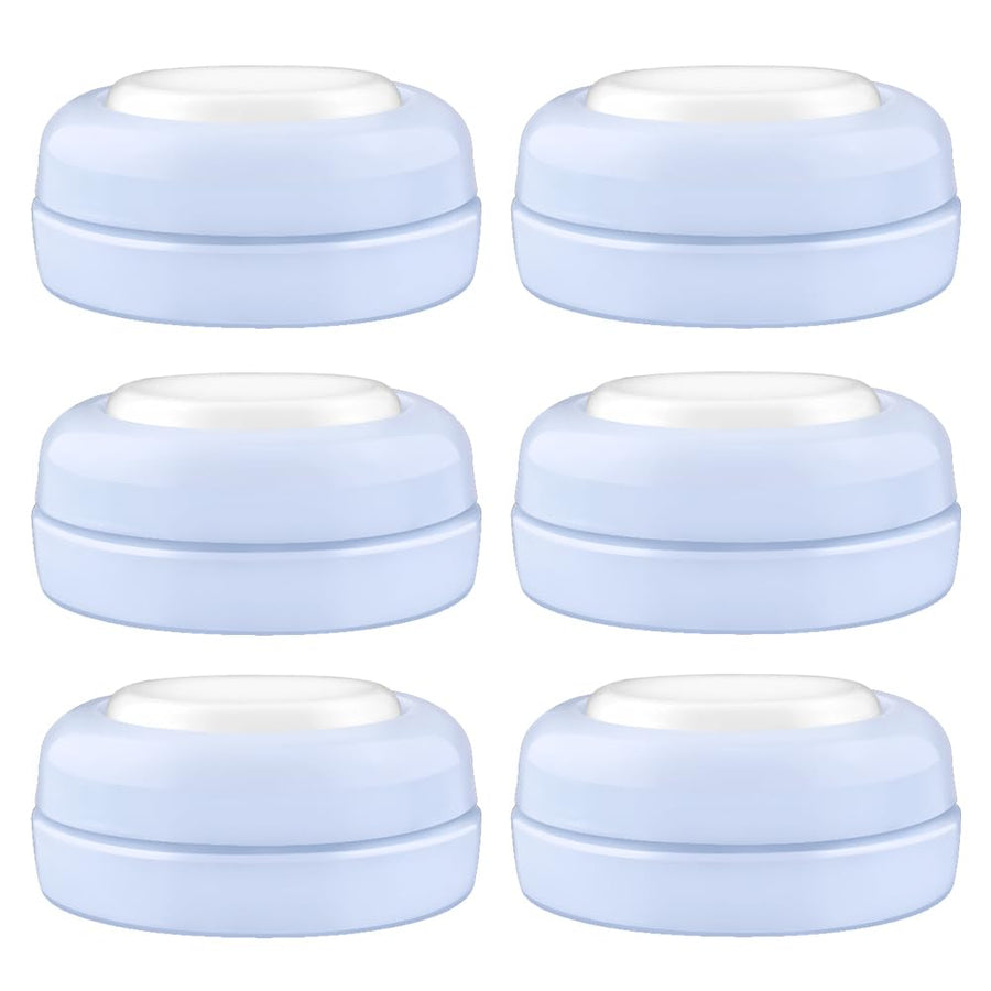 Screw Lids Aka Travel Caps with Rewritable Sealing Disc Compatible with Avent Bottle, Wide Mouth Bottles; Cap Replace Avent Natural Bottle Sealing Ring and Sealing Disc, 6pcs. (Blue)