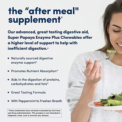 , Super Papaya Enzyme Plus Chewable Tablets, 360 Count