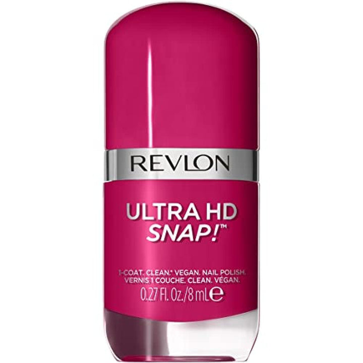 Ultra HD Snap Nail Colors & Polish, Natural Rich Glossy, 100% Vegan Formula, No Base and Top Coat Needed, 029 Berry Bliss, 0.27 Fl Oz