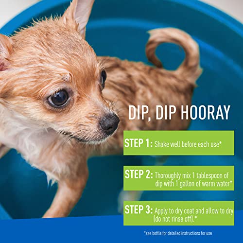 Plus Pyrethrin Dip For Dogs and Cats ; Kills and Repels Fleas, Ticks, Lice, Gnats, Mosquitoes and Flies ; 4 Fl Oz