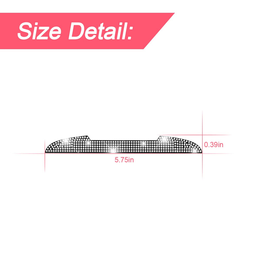 4 PCS Bling Rhinestone Car Door Handle Scratch Protector, Universal for All Cars, Vehicles, SUVs, Side Rearview Mirror, Edge Guard, Exterior Accessories for Women Men (White)