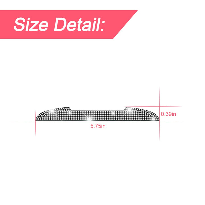 4 PCS Bling Rhinestone Car Door Handle Scratch Protector, Universal for All Cars, Vehicles, SUVs, Side Rearview Mirror, Edge Guard, Exterior Accessories for Women Men (White)