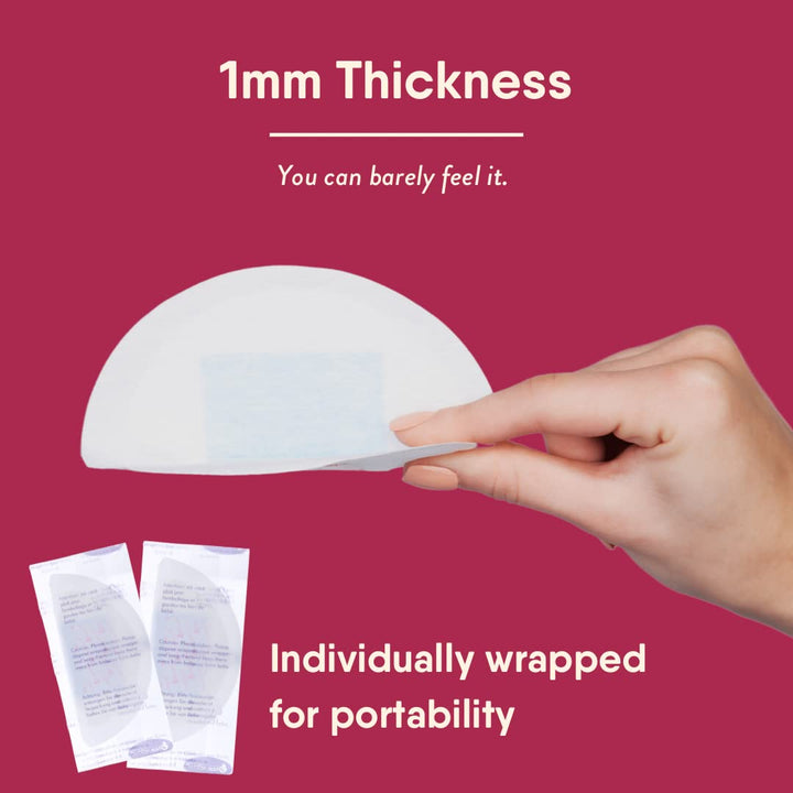 Disposable Nursing Pads Ultra Thin Breastfeeding Breast Pads, Light, Contoured and Highly Absorbent. Highest Absorbency/Thinness Ratio 1mm (120 Pads)