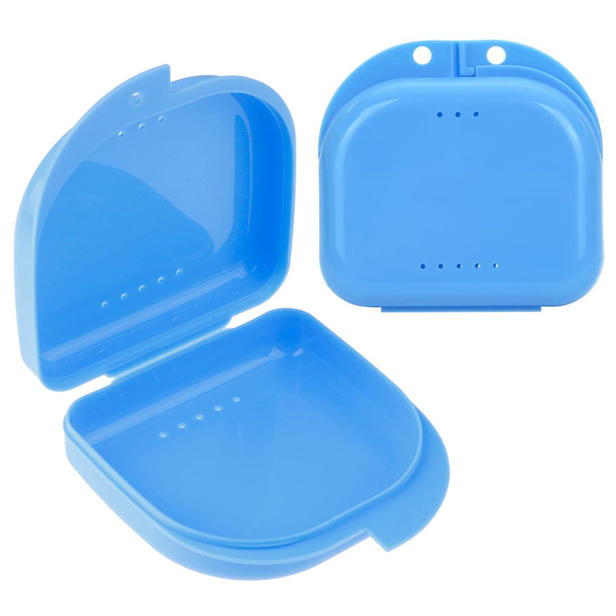 2 PCS Orthodontic Retainer Case,Retainer Case,Denture Case with Ventilation Holes for Mouth Guard and Floss.