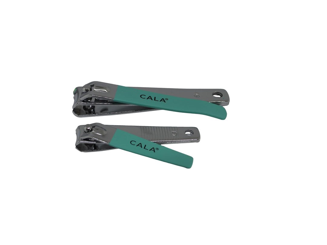 Soft touch mint nail clipper duo