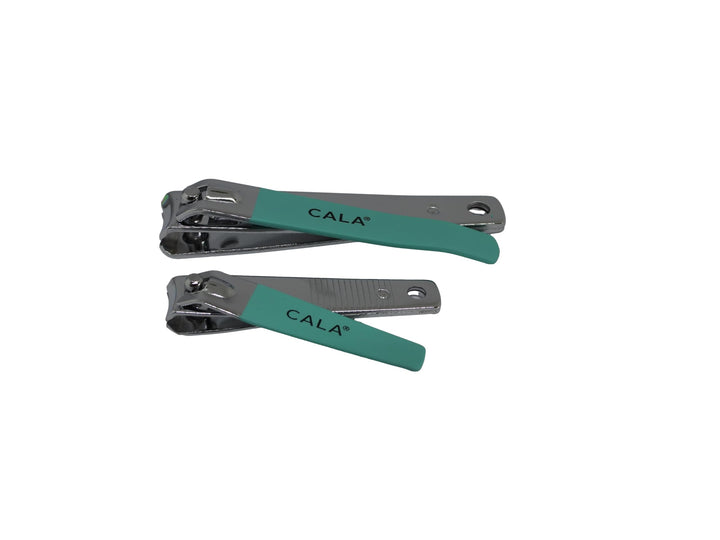 Soft touch mint nail clipper duo