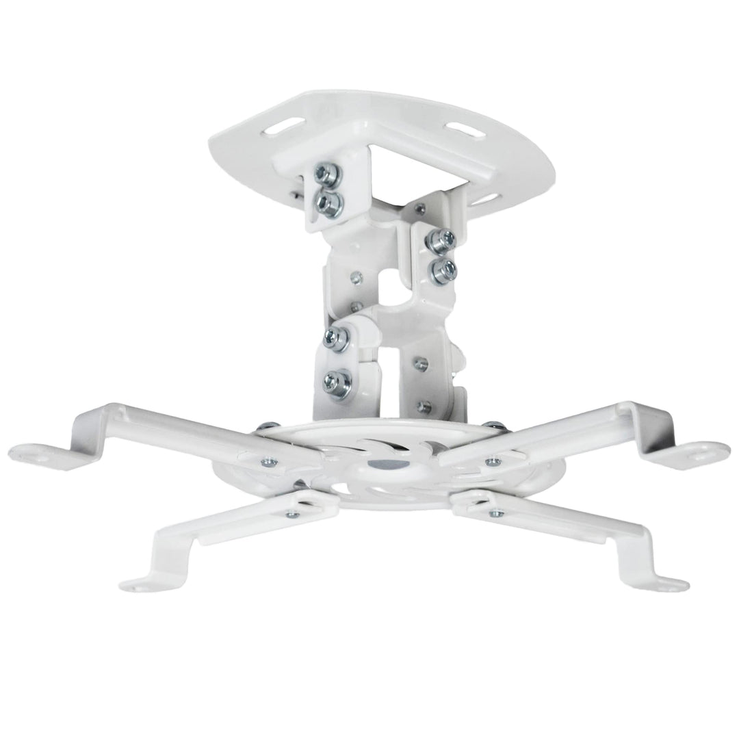 Universal Adjustable Ceiling Projector Mount for Regular and Mini Projectors with Extending Arms, White, MOUNT-VP01W