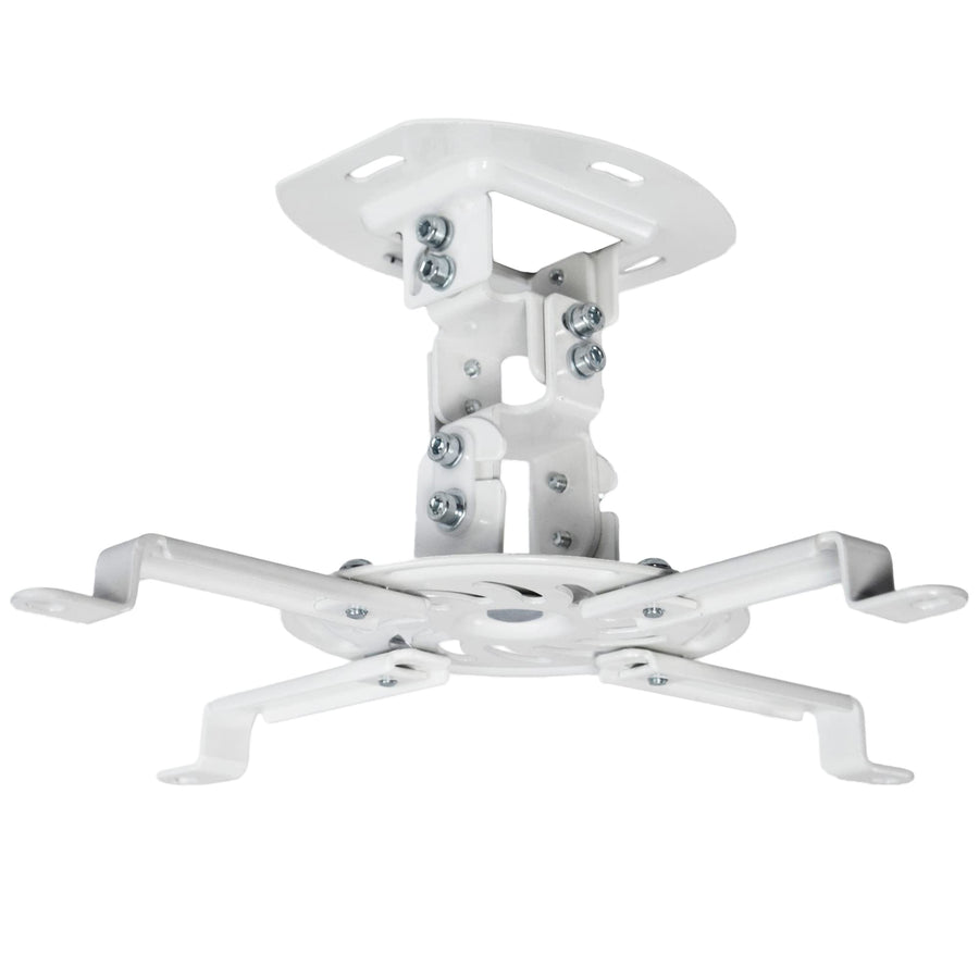 Universal Adjustable Ceiling Projector Mount for Regular and Mini Projectors with Extending Arms, White, MOUNT-VP01W
