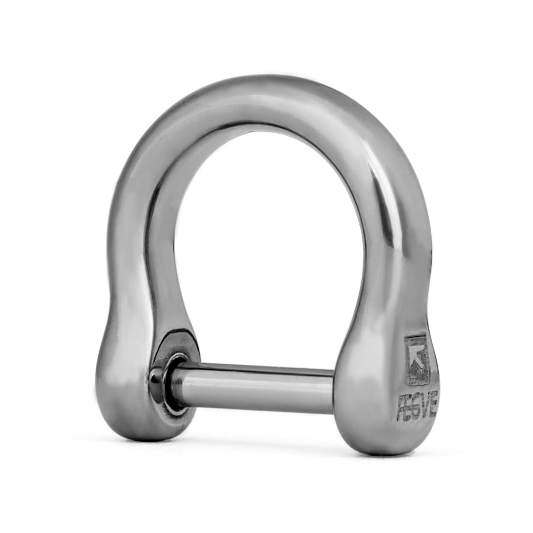 Titanium D-Rings with Screw Shackle, U Shape Key Chains Rings, Car Keys Tools, DIY Leather Craft Purse/Wallet Buckle 1 pcs (Polished, Tiny)
