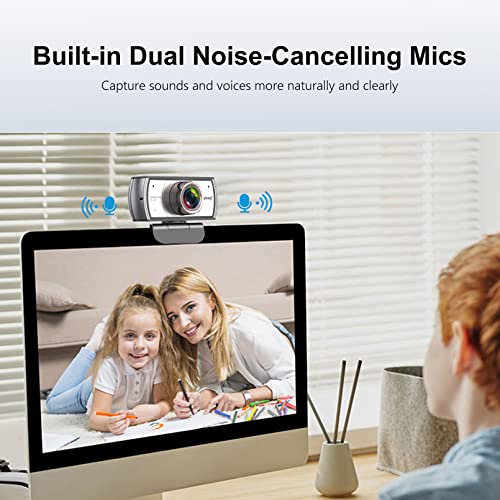 Wide Angle Webcam,120 Degree Large View 920 Pro Video Conference Camera, Full HD 1080P Live Streaming Web Cam with Built-in Microphone, USB Webcam for Mac, PC, Laptop and Desktop