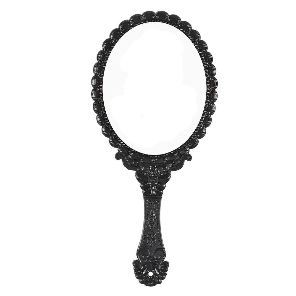 Two-Sided White Colour, Circular: Xpxkj Handheld Mirror Handle, Handheld Double Sided Mirror Vanity Makeup Home Salon Travel Use (Two-Sided White Colour, Circular)