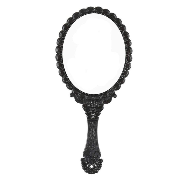 Two-Sided White Colour, Circular: Xpxkj Handheld Mirror Handle, Handheld Double Sided Mirror Vanity Makeup Home Salon Travel Use (Two-Sided White Colour, Circular)