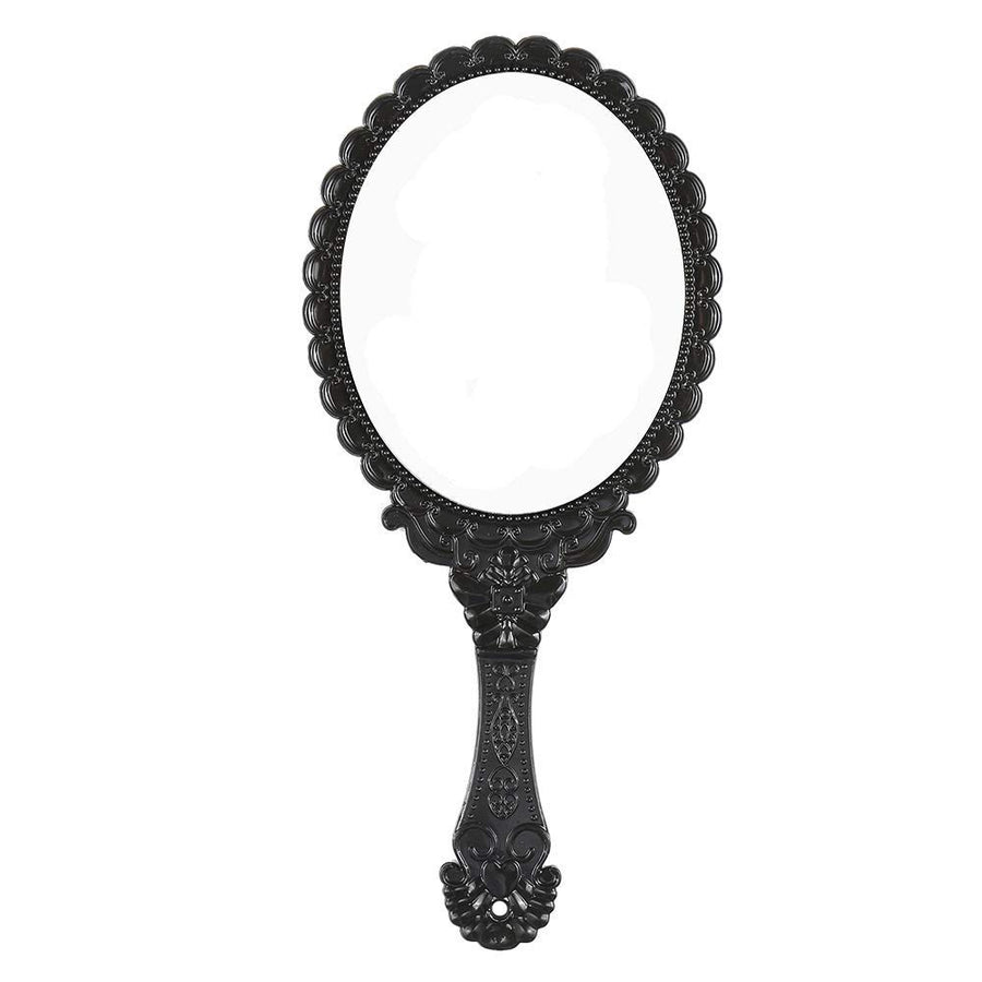 Two-Sided White Colour, Circular: Xpxkj Handheld Mirror Handle, Handheld Double Sided Mirror Vanity Makeup Home Salon Travel Use (Two-Sided White Colour, Circular)