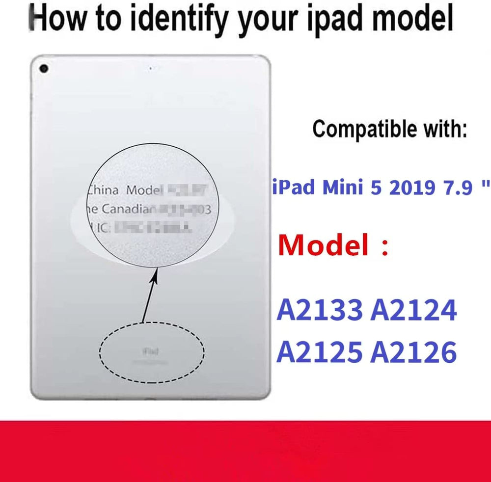 Home Button Replacement for iPad Mini 5 2019 7.9 inch A2133 A2124 A2125 A2126 Incl Flex Cable Connector -White(Silver Ring)