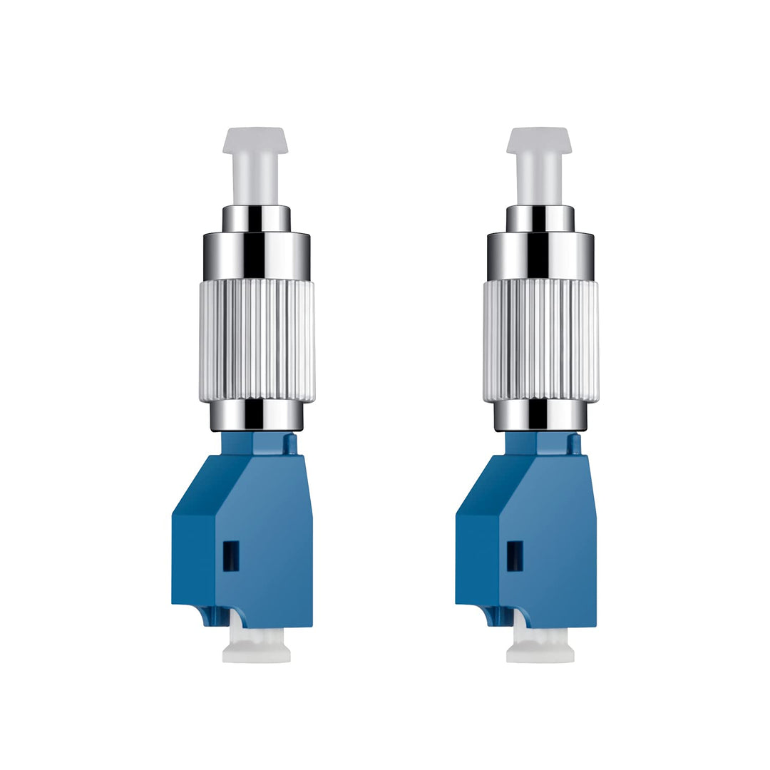 2Pcs Visual Fault Locator Fiber Adapter, Fiber Optic Connector, Single Mode 9/125um FC Male to LC Female Hybrid Optical Fiber Convertor Adapter Compatible with Optical Power Meter Visual Fault Locator