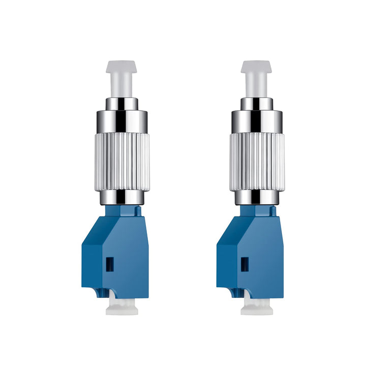 2Pcs Visual Fault Locator Fiber Adapter, Fiber Optic Connector, Single Mode 9/125um FC Male to LC Female Hybrid Optical Fiber Convertor Adapter Compatible with Optical Power Meter Visual Fault Locator