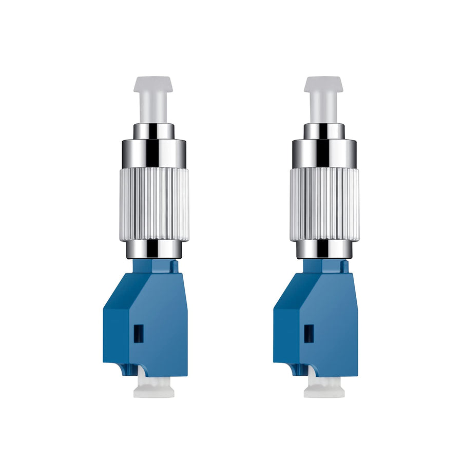 2Pcs Visual Fault Locator Fiber Adapter, Fiber Optic Connector, Single Mode 9/125um FC Male to LC Female Hybrid Optical Fiber Convertor Adapter Compatible with Optical Power Meter Visual Fault Locator