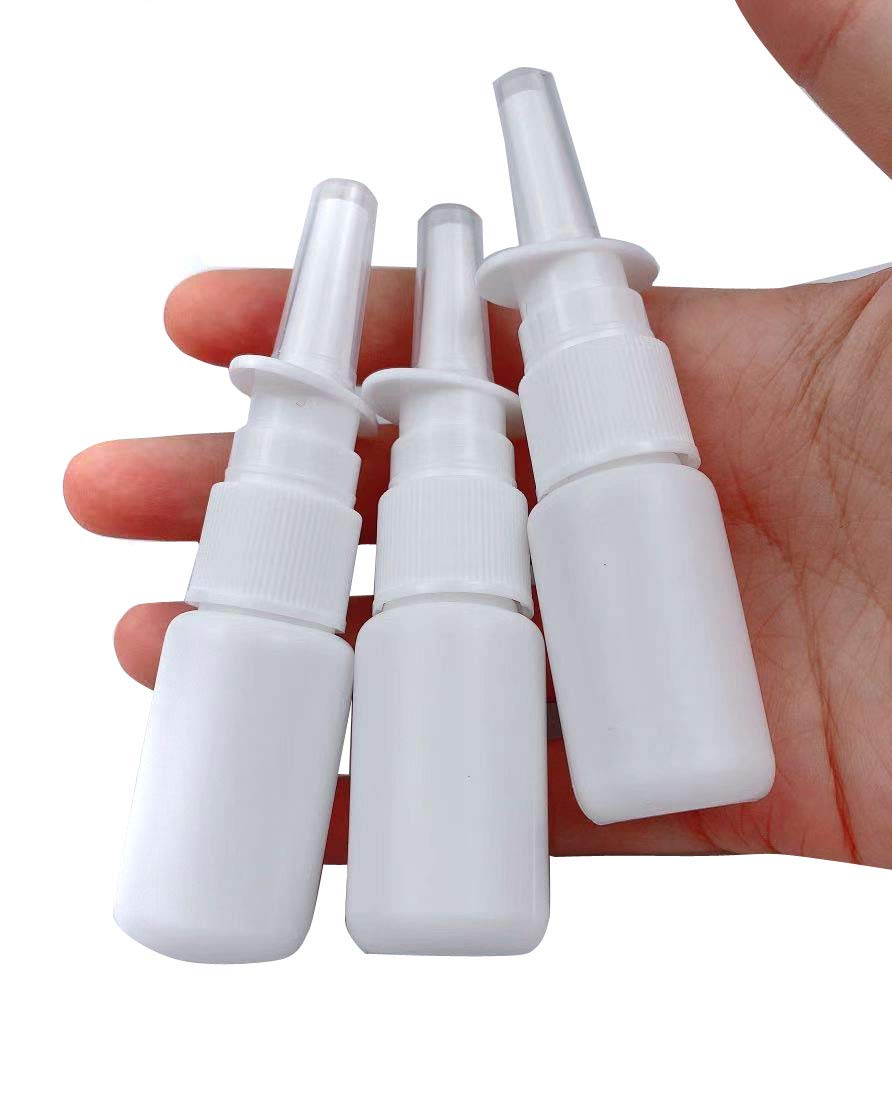 15ML: 12PCS Empty Refillable Portable Plastic Nasal Pump Sprayers Spray Bottle Makeup Water Contain
